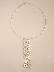 Collier Grappes argenté