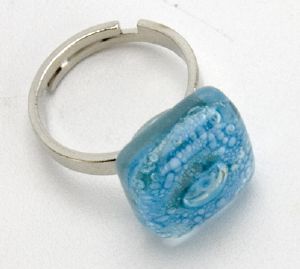 Bague bulle turquoise 
