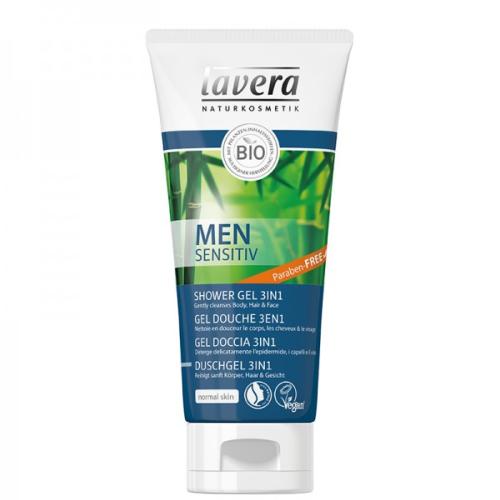 Gel douche 3 en 1 BIO , MEN SENSITIV  - LAVERA