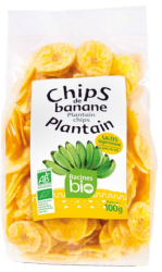 Chips banane plantain salée BIO - RACINES