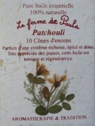 Cônes Encens Pure Huile Essentielle Patchouli