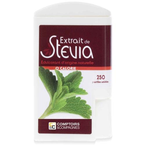 Extrait de Stévia, 250 pastilles - Comptoirs & Compagnies