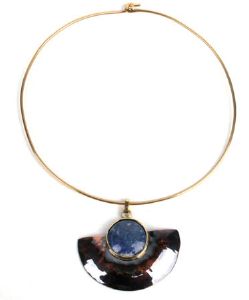 Collier Cuivre, Bronze et Lapiz Lazuli