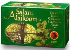 Thé vert à la Menthe Nanah, infusettes SALAM ALALKOUM
