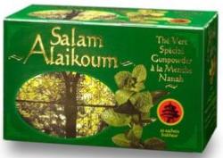 Th vert  la Menthe Nanah, infusettes SALAM ALALKOUM