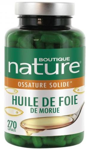 Huile de foie de Morue, 270 capsules - Boutique nature