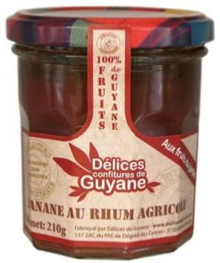 Confiture de Banane au Rhum DELICES DE GUYANE