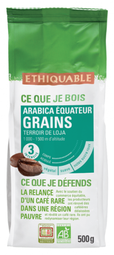 Arabica Equateur BIO, grains 500 g
