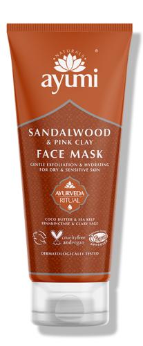 Masque visage au bois de santal & argile rose 100 ml - AYUMI
