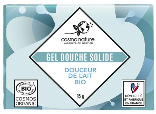 Gel douche solide douceur de lait 85 g - COSMO NATUREL