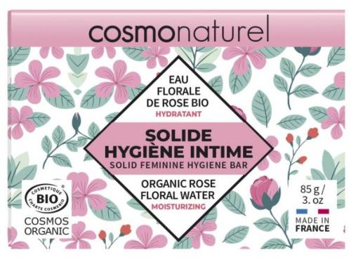 Hygiène intime solide Hydratant Rose BIO - 85 g  - COSMO NATUREL