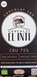 Chocolat Cru noir 75 % de cacao BIO