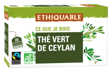 Thé vert de Ceylan, infusettes BIO