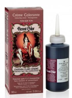 Crème colorante Châtain clair cendré 90 ml - Henné Color