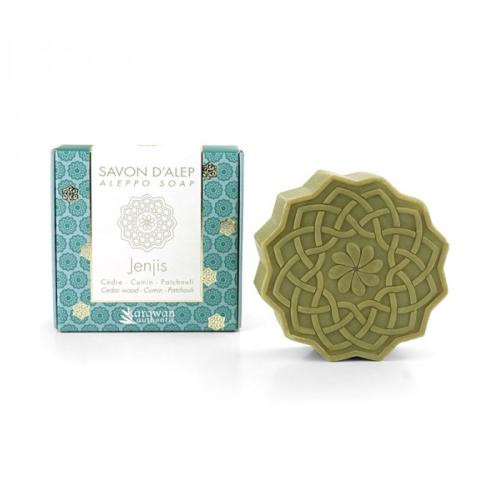 Savon d'Alep Jenjis - Cèdre, Cumin et Patchouli - 100 g, KARAWAN