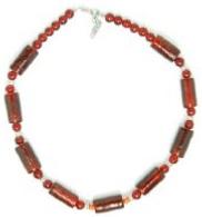 Collier sucre d'orge rouge