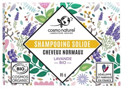  Shampoing solide cheveux normaux Lavande BIO 85 g  - COSMO NATUREL