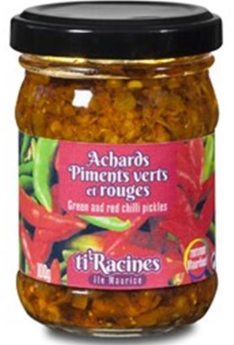 Achards de piments verts et rouges TI’RACINES