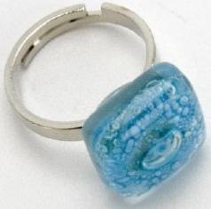 Bague bulle turquoise 