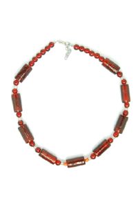 Collier sucre d'orge rouge