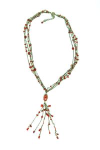 Collier cravate rubis